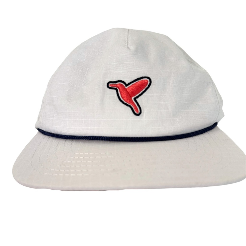 Birddogs Cap Hat Snapback White Cap Pink Bird Logo Blue Rope Adjustable‎